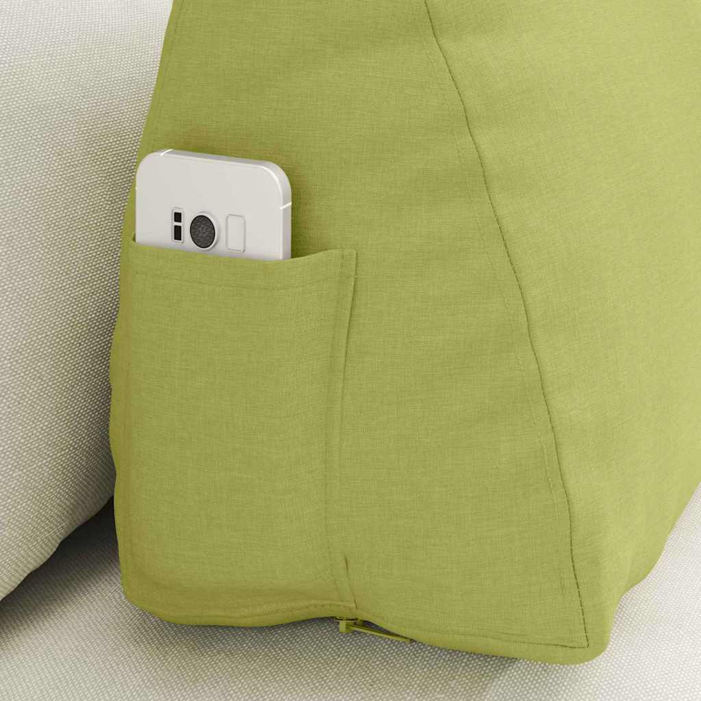 Polštář Na Záda Světlá Zelená 60 X 20 X 50 Cm Textil