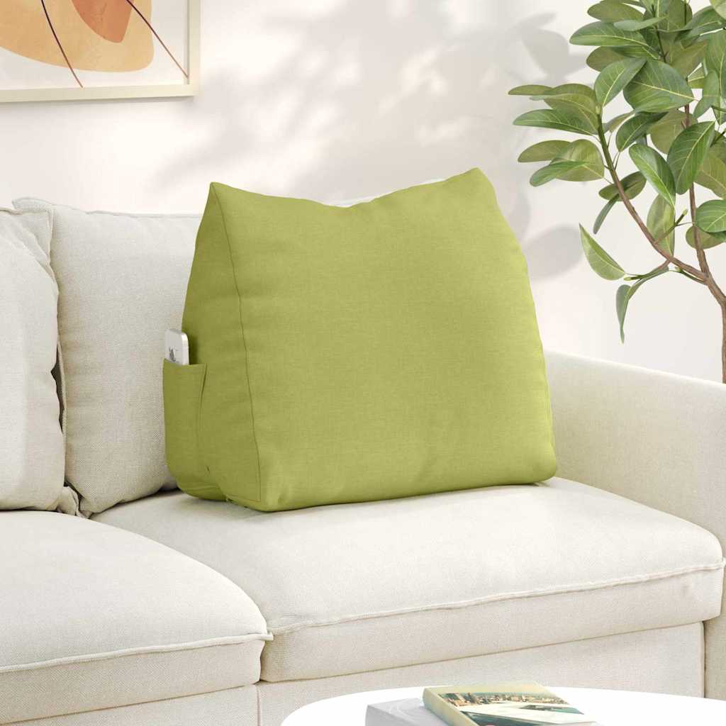 Polštář Na Záda Světlá Zelená 60 X 20 X 50 Cm Textil