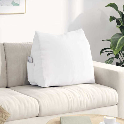 Polštář Na Záda Bílá 60 X 20 X 50 Cm Textil