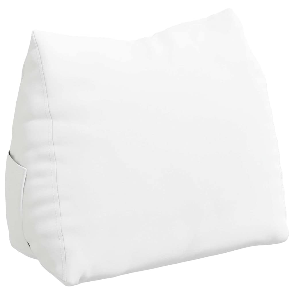 Polštář Na Záda Bílá 60 X 20 X 50 Cm Textil