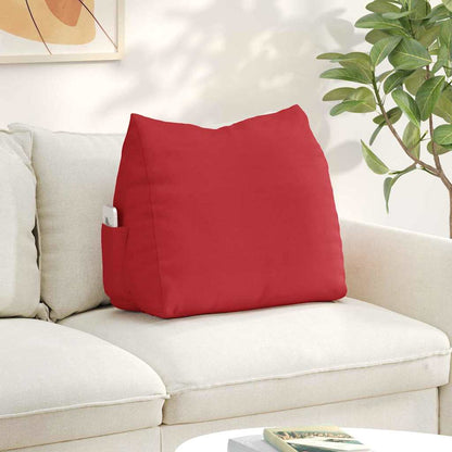 Polštář Na Záda Červená 60 X 20 X 50 Cm Textil