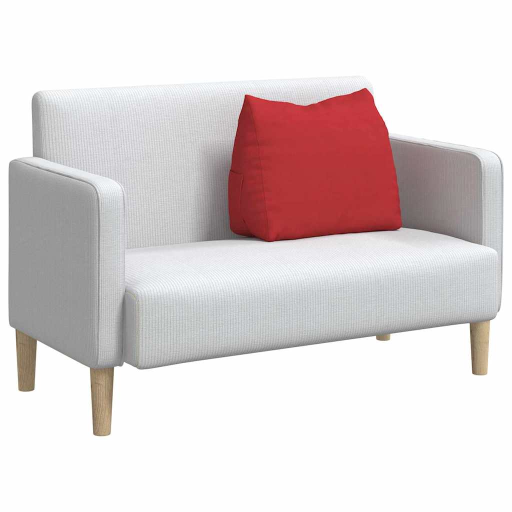Polštář Na Záda Červená 60 X 20 X 50 Cm Textil
