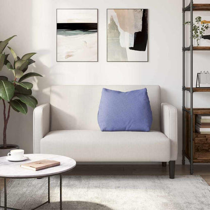 Polštář Na Záda Modrá Džínovina 60 X 20 X 50 Cm Textil