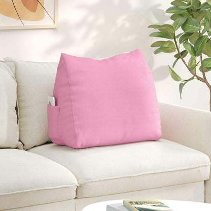 Polštář Na Záda Růžová 60 X 20 X 50 Cm Textil
