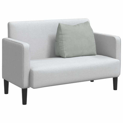 Polštář Na Záda Světle Šedá 60 X 20 X 50 Cm Žebrovaná Látka