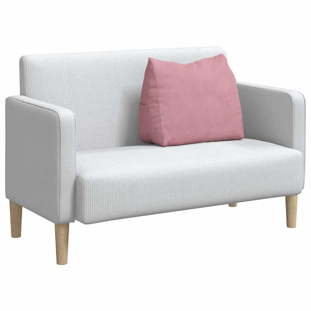 Polštář Na Záda Růžová 60 X 20 X 50 Cm Žebrovaná Látka