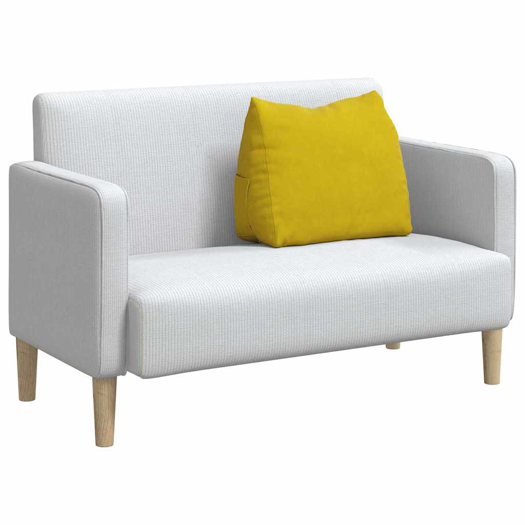 Polštář Na Záda Žlutá 60 X 20 X 50 Cm Žebrovaná Látka
