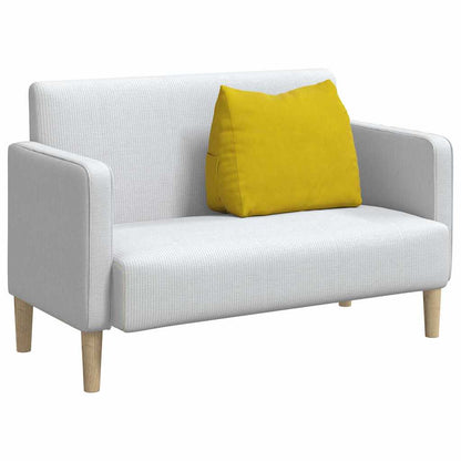 Polštář Na Záda Žlutá 60 X 20 X 50 Cm Žebrovaná Látka