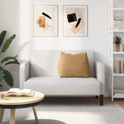 Polštář Na Záda Hnědá 60 X 20 X 50 Cm Žebrovaná Látka