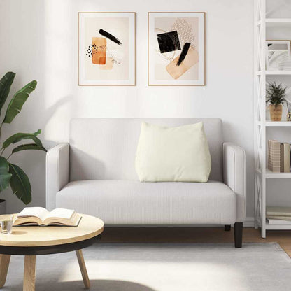 Polštář Na Záda Krémová 60 X 20 X 50 Cm Žebrovaná Látka