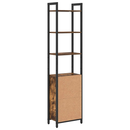 Knihovna 6 Úrovní 40 X 24 X 161 Cm Kompozitní Dřevo Kouřový Dub
