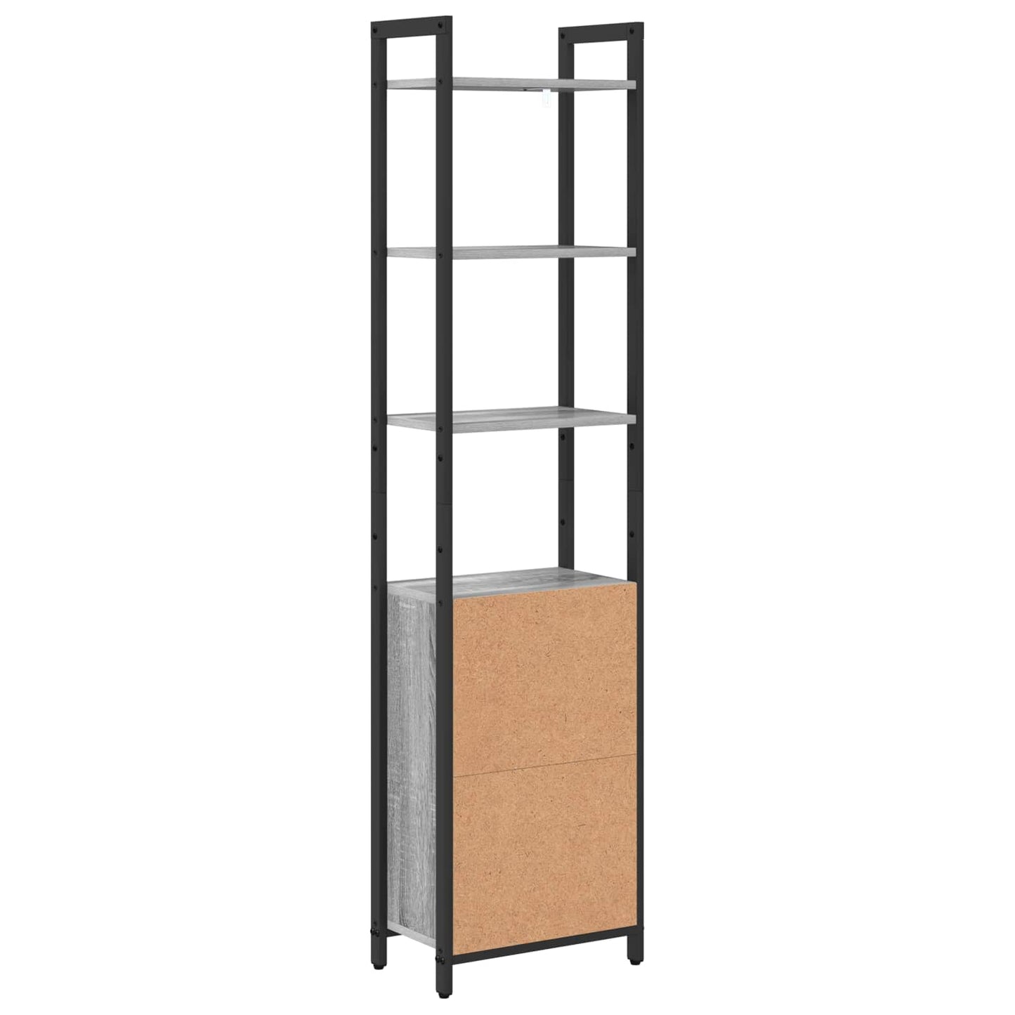 Knihovna 6 Úrovní 40 X 24 X 161 Cm Kompozitní Dřevo Šedá Sonoma