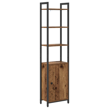 Knihovna 6 Úrovní 40 X 24 X 161 Cm Kompozitní Dřevo Staré Dřevo
