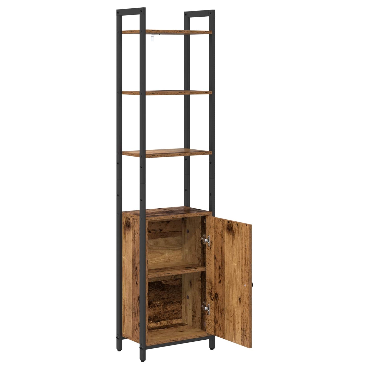 Knihovna 6 Úrovní 40 X 24 X 161 Cm Kompozitní Dřevo Staré Dřevo