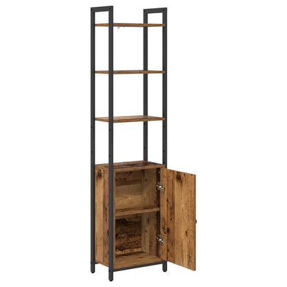 Knihovna 6 Úrovní 40 X 24 X 161 Cm Kompozitní Dřevo Staré Dřevo