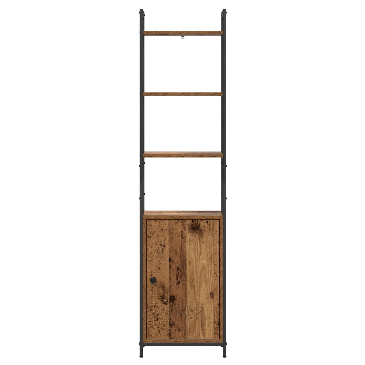Knihovna 6 Úrovní 40 X 24 X 161 Cm Kompozitní Dřevo Staré Dřevo