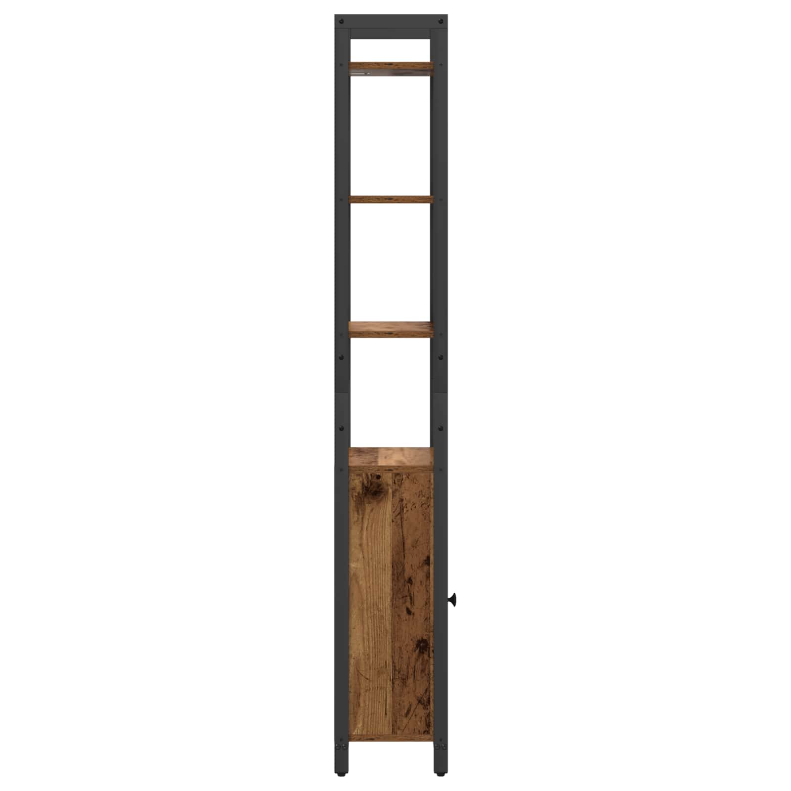 Knihovna 6 Úrovní 40 X 24 X 161 Cm Kompozitní Dřevo Staré Dřevo