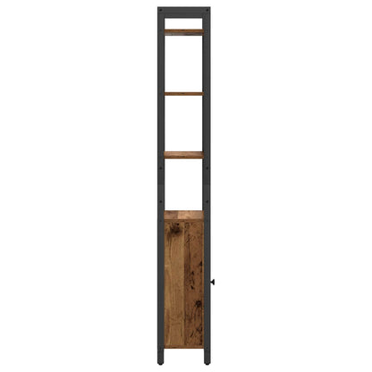 Knihovna 6 Úrovní 40 X 24 X 161 Cm Kompozitní Dřevo Staré Dřevo