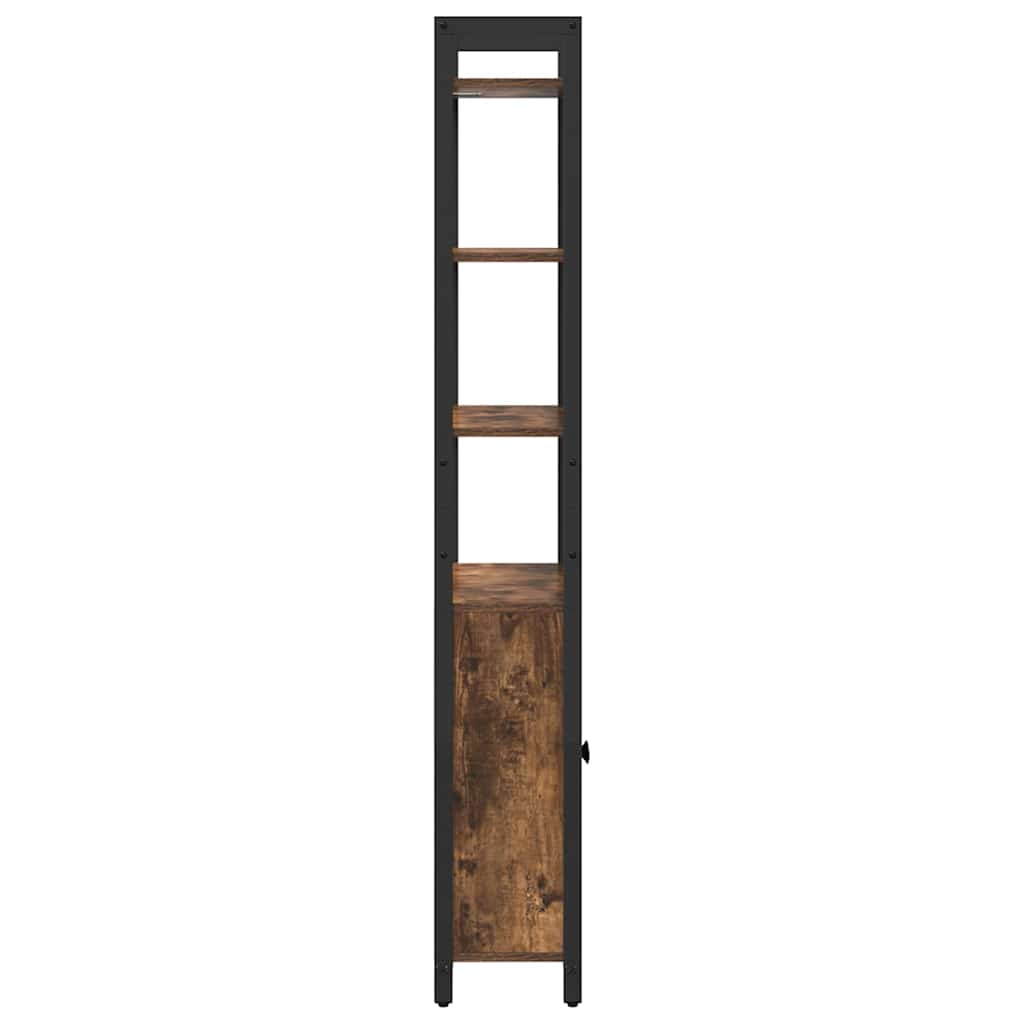 Knihovna 6 Úrovní 60 X 24 X 161 Cm Kompozitní Dřevo Kouřový Dub