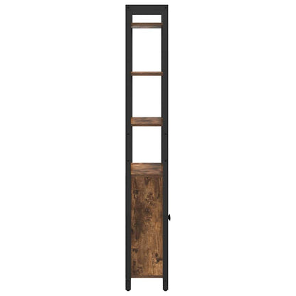 Knihovna 6 Úrovní 60 X 24 X 161 Cm Kompozitní Dřevo Kouřový Dub