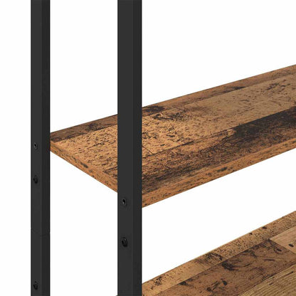 Knihovna 6 Úrovní 60 X 24 X 161 Cm Kompozitní Dřevo Staré Dřevo