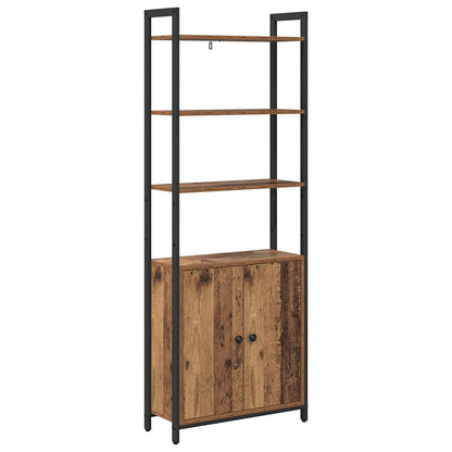 Knihovna 6 Úrovní 60 X 24 X 161 Cm Kompozitní Dřevo Staré Dřevo