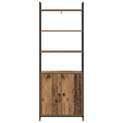 Knihovna 6 Úrovní 60 X 24 X 161 Cm Kompozitní Dřevo Staré Dřevo