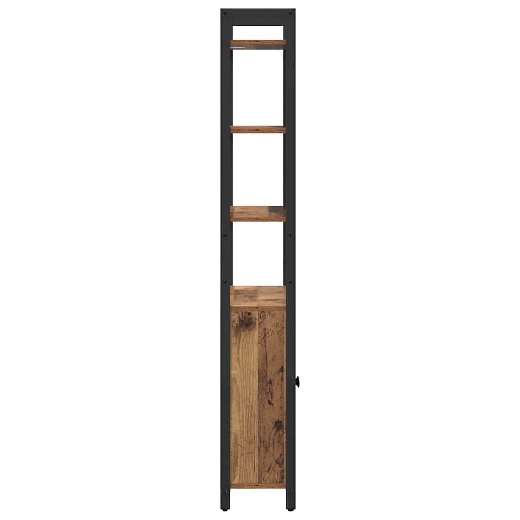 Knihovna 6 Úrovní 60 X 24 X 161 Cm Kompozitní Dřevo Staré Dřevo