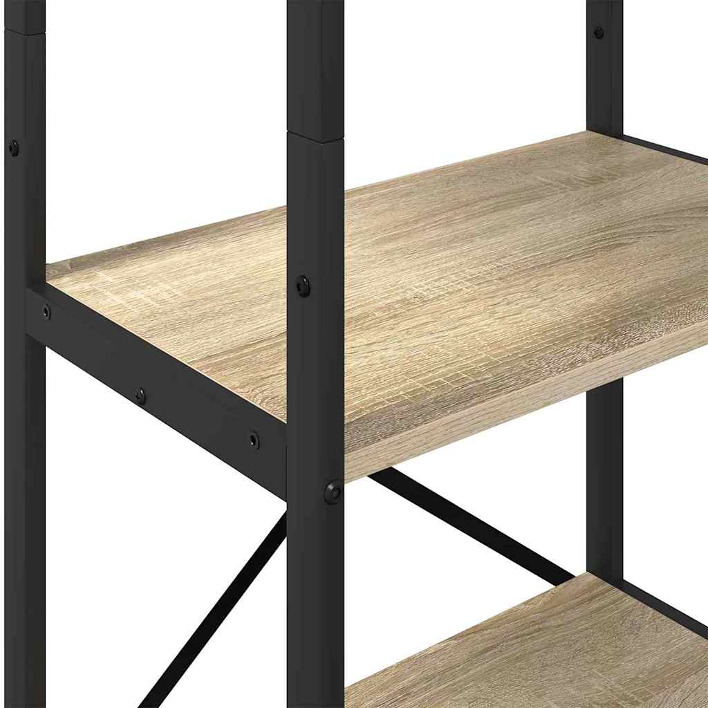 Knihovna 5 Úrovní 56 X 34 X 171 Cm Kompozitní Dřevo Sonoma Dub