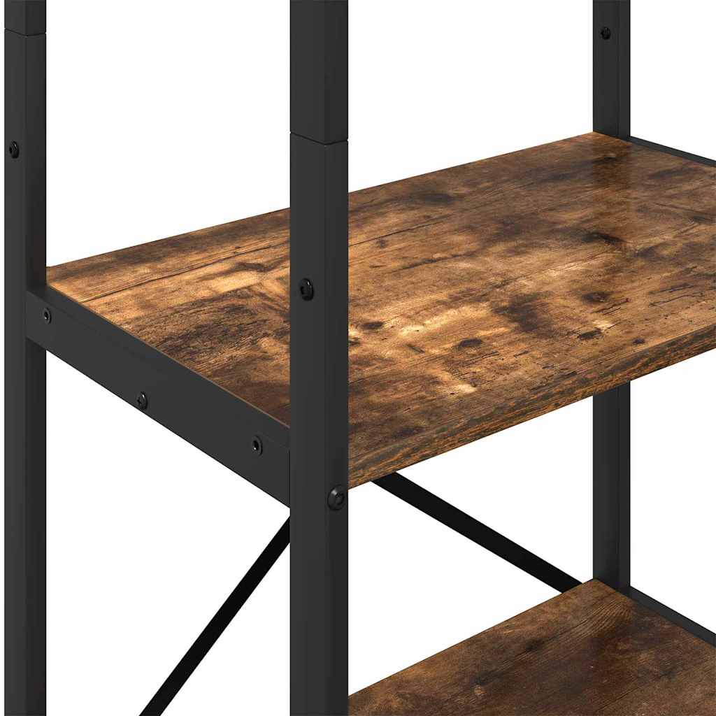Knihovna 5 Úrovní 56 X 34 X 171 Cm Kompozitní Dřevo Kouřový Dub