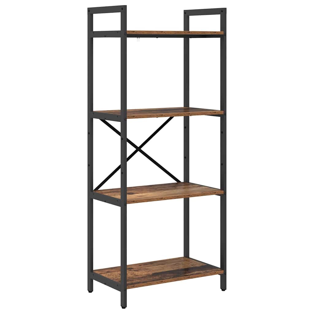 Knihovna 4 Úrovní 56 X 34 X 133,5 Cm Kompozitní Dřevo