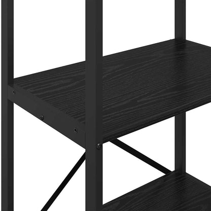 Knihovna 3 Úrovní 56 X 34 X 96 Cm Kompozitní Dřevo Černý Dub