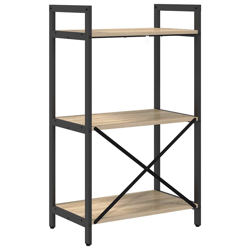 Knihovna 3 Úrovní 56 X 34 X 96 Cm Kompozitní Dřevo Sonoma Dub