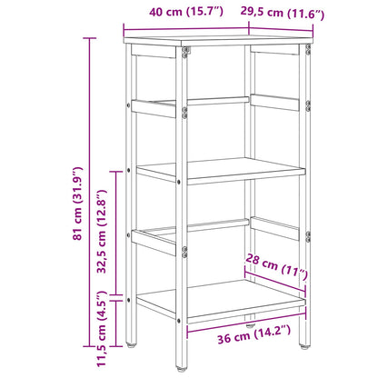 Knihovna 2 Úrovní 40 X 29,5 X 81 Cm Kompozitní Dřevo