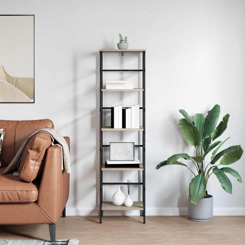 Knihovna 4 Úrovní 40 X 29,5 X 149 Cm Kompozitní Dřevo