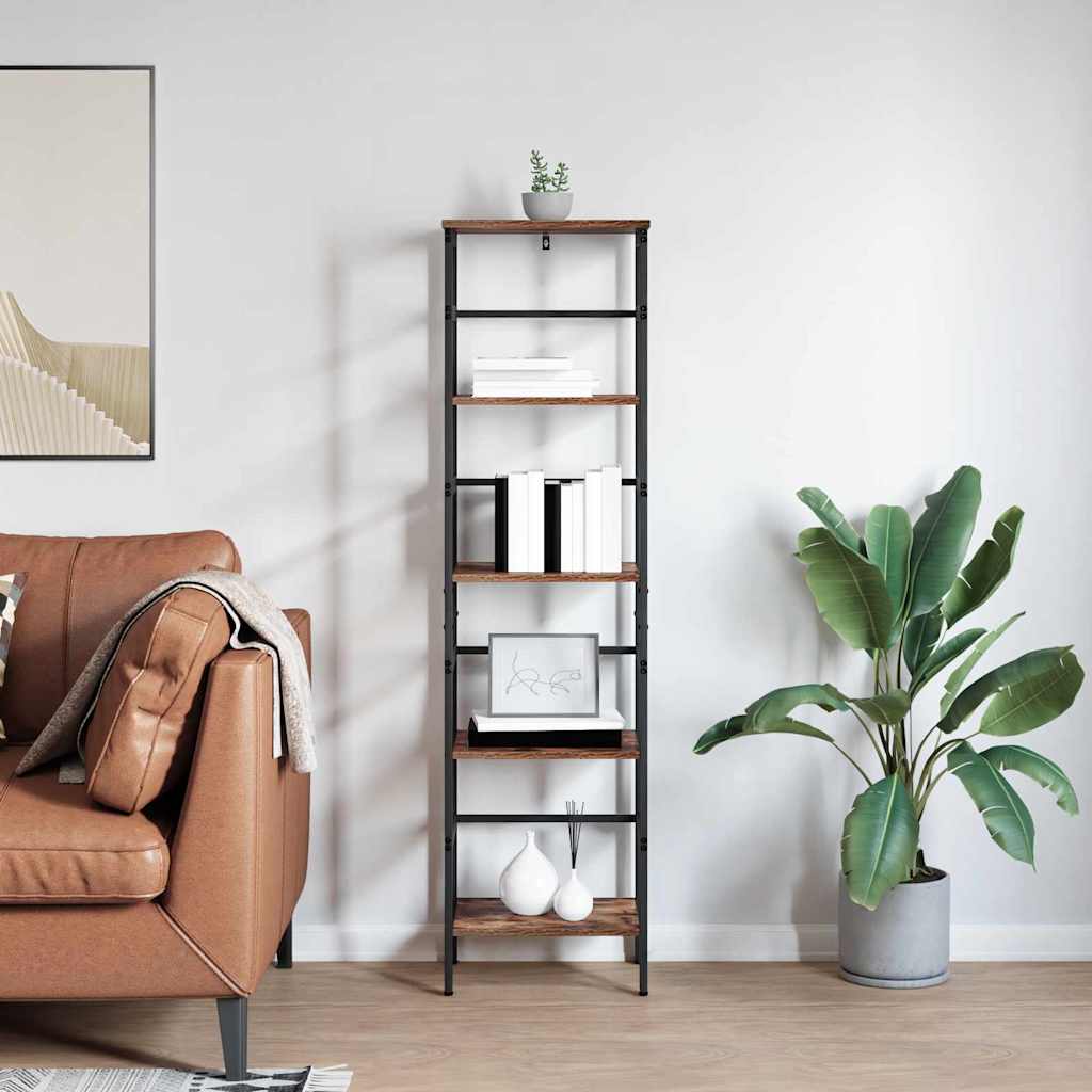 Knihovna 4 Úrovní 40 X 29,5 X 149 Cm Kompozitní Dřevo