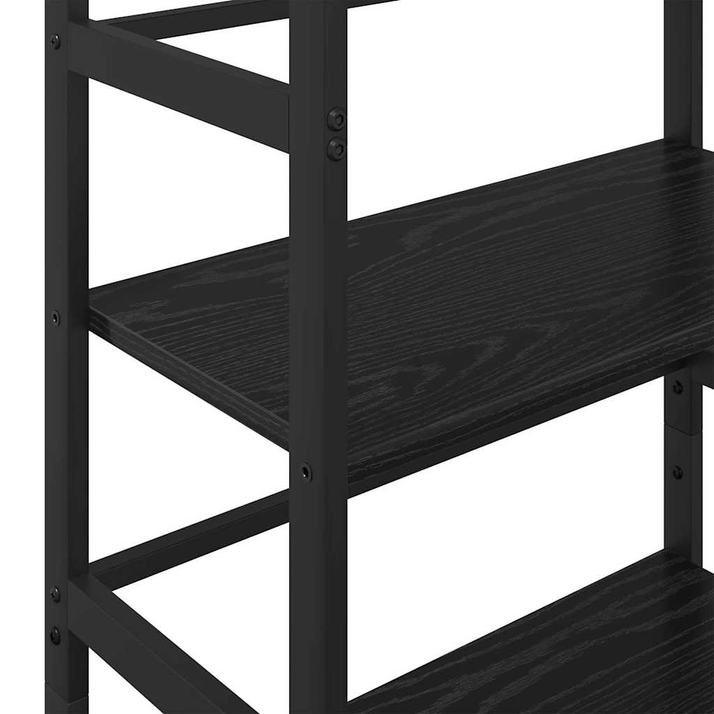 Knihovna 3 Úrovní 60 X 29,5 X 115 Cm Kompozitní Dřevo Černý Dub