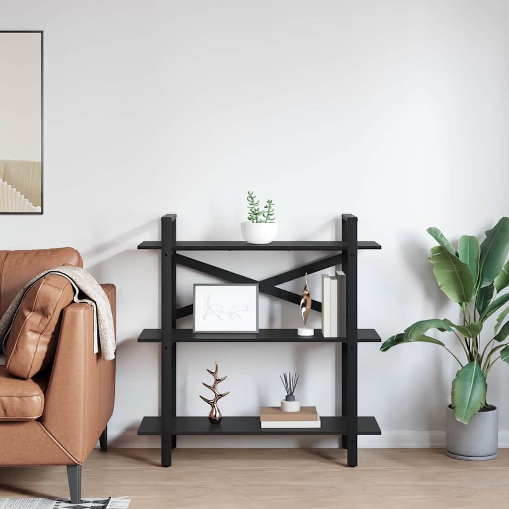Knihovna 3 Úrovní 100 X 33,5 X 102 Cm Kompozitní Dřevo