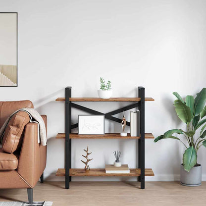 Knihovna 3 Úrovní 100 X 33,5 X 102 Cm Kompozitní Dřevo