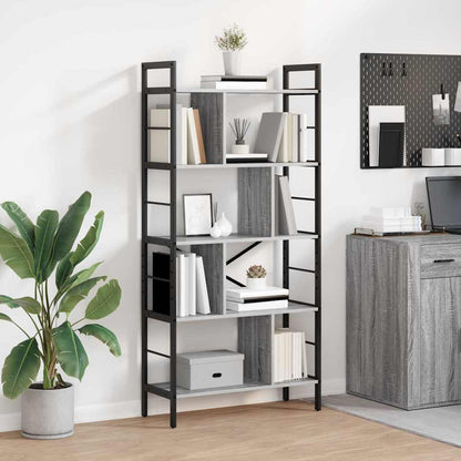 Knihovna 9 Úrovní 75 X 30 X 156 Cm Kompozitní Dřevo Šedá Sonoma