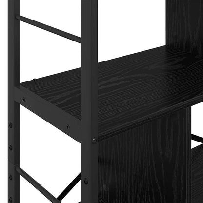 Knihovna 7 Úrovní 75 X 30 X 123,5 Cm Kompozitní Dřevo Černý Dub