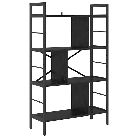 Knihovna 7 Úrovní 75 X 30 X 123,5 Cm Kompozitní Dřevo Černý Dub