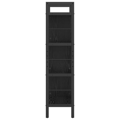 Knihovna 7 Úrovní 75 X 30 X 123,5 Cm Kompozitní Dřevo Černý Dub