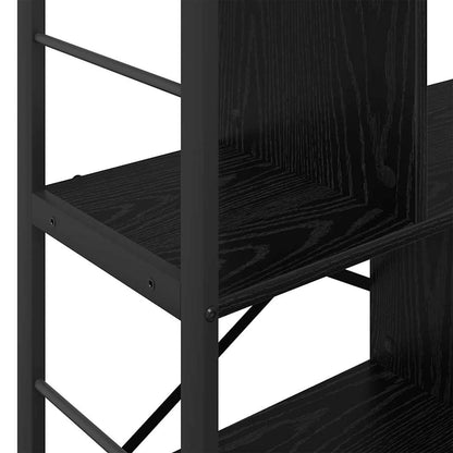 Knihovna 5 Úrovní 75 X 30 X 91 Cm Kompozitní Dřevo Černý Dub