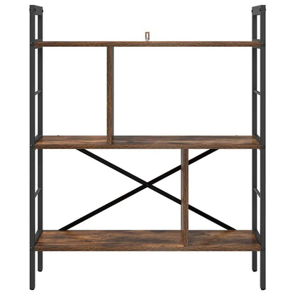 Knihovna 5 Úrovní 75 X 30 X 91 Cm Kompozitní Dřevo Kouřový Dub
