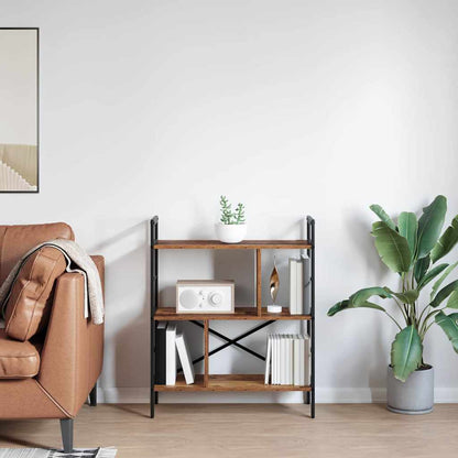 Knihovna 5 Úrovní 75 X 30 X 91 Cm Kompozitní Dřevo Staré Dřevo