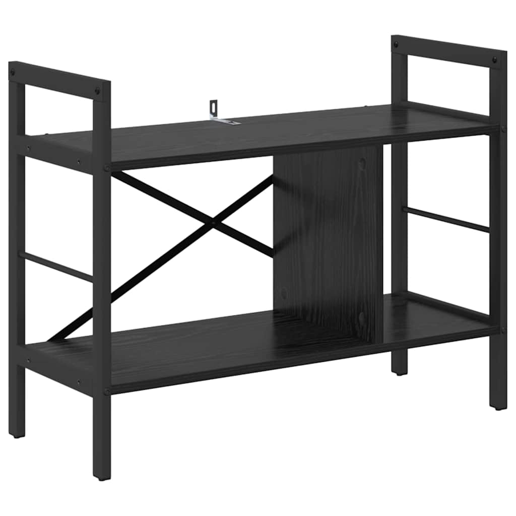 Knihovna 3 Úrovní 75 X 30 X 58,5 Cm Kompozitní Dřevo Černý Dub