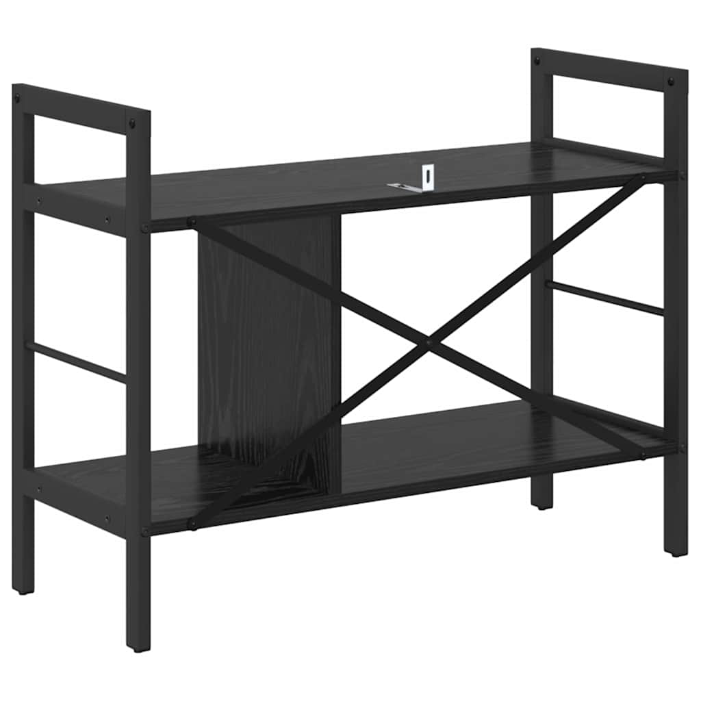 Knihovna 3 Úrovní 75 X 30 X 58,5 Cm Kompozitní Dřevo Černý Dub