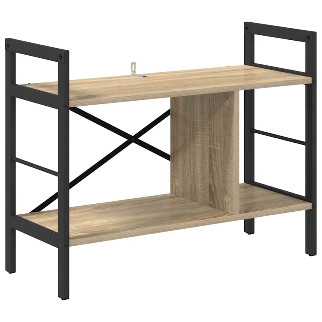 Knihovna 3 Úrovní 75 X 30 X 58,5 Cm Kompozitní Dřevo Sonoma Dub