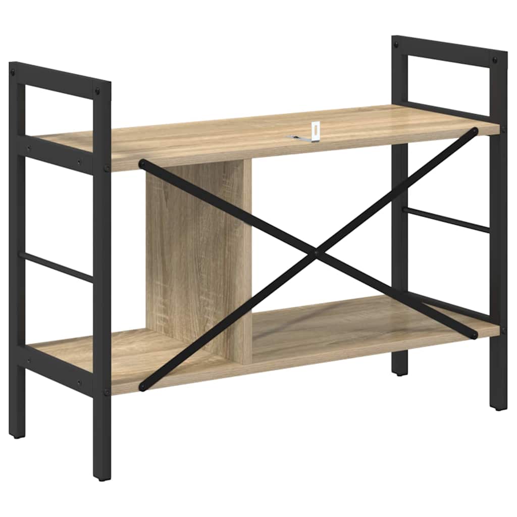 Knihovna 3 Úrovní 75 X 30 X 58,5 Cm Kompozitní Dřevo Sonoma Dub